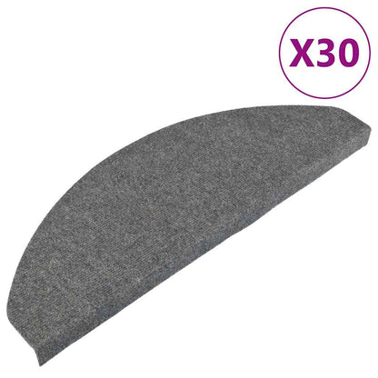 Stair Mats Self-adhesive 30 pcs Grey 65x22,5x3,5 cm