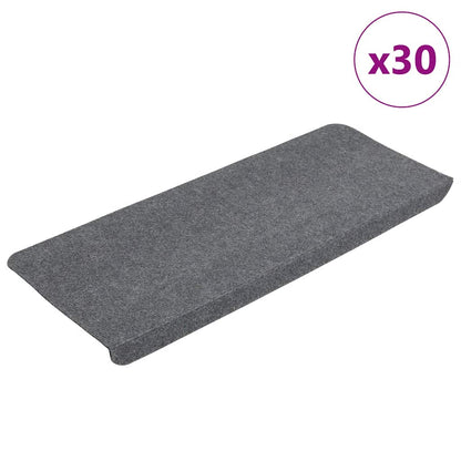 Stair Mats Self-adhesive 30 pcs Grey 65x24,5x3,5 cm