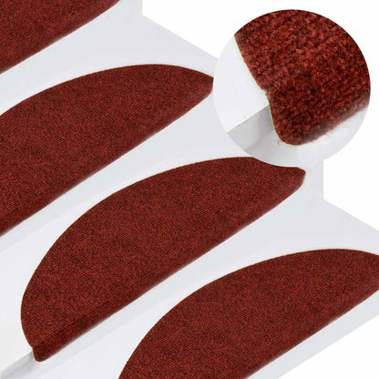 Stair Mats Self-adhesive 30 pcs Red 56x17x3 cm