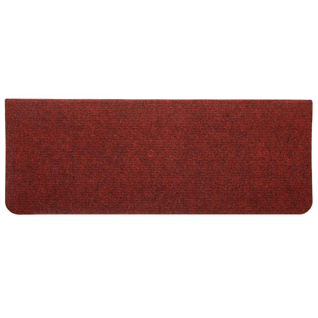 Stair Mats Self-adhesive 30 pcs Red 65x22,5x3,5 cm
