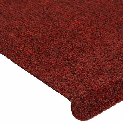 Stair Mats Self-adhesive 30 pcs Red 65x22,5x3,5 cm