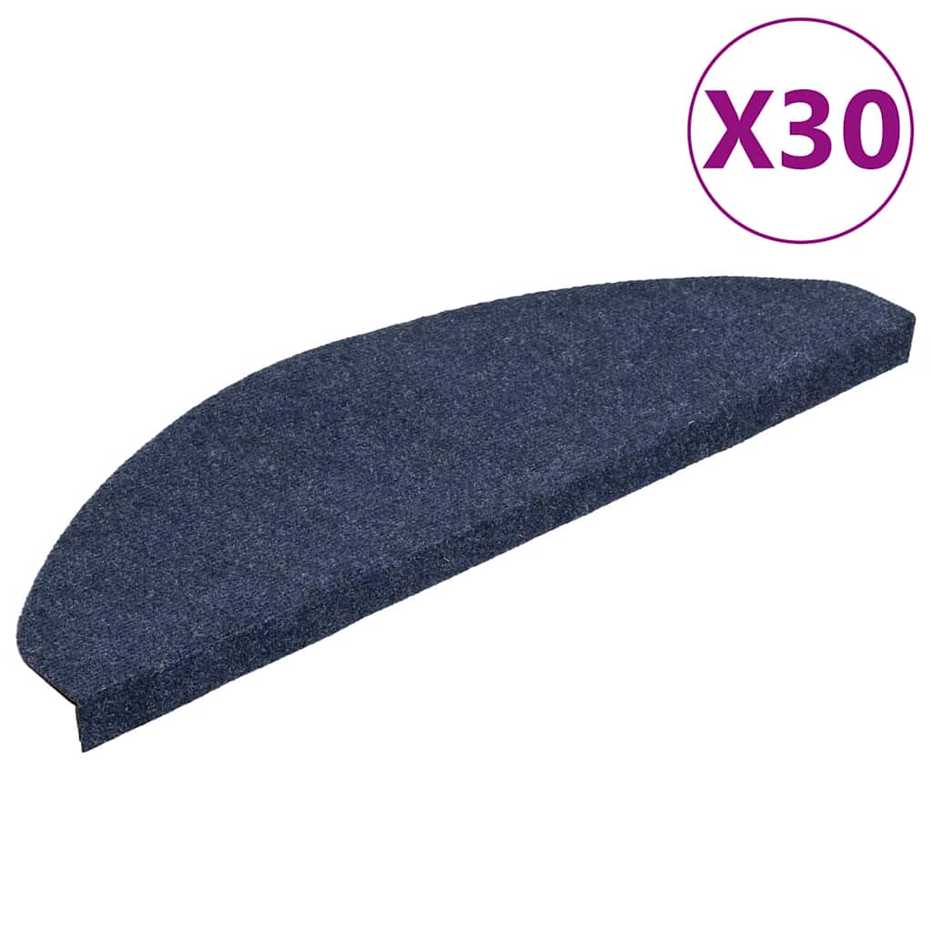 Stair Mats Self-adhesive 30 pcs Blue 65x22,5x3,5 cm