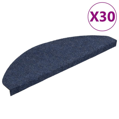 Stair Mats Self-adhesive 30 pcs Blue 65x22,5x3,5 cm