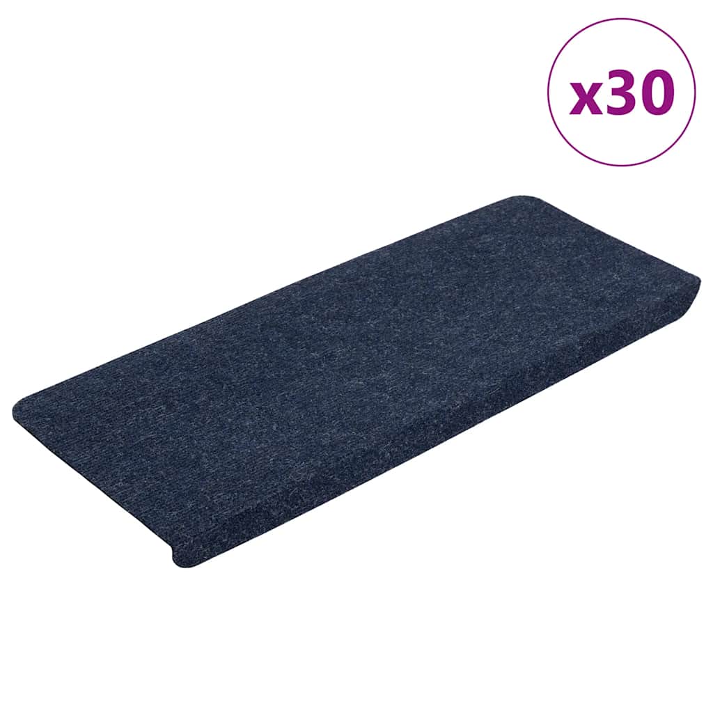 Stair Mats Self-adhesive 30 pcs Blue 65x24,5x3,5 cm