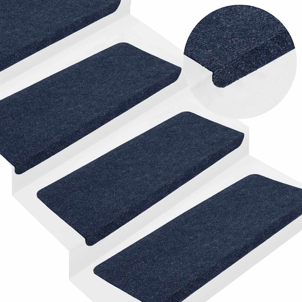 Stair Mats Self-adhesive 30 pcs Blue 65x24,5x3,5 cm