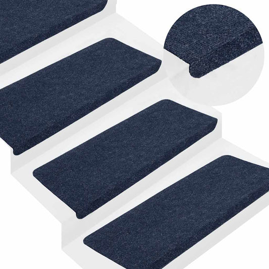 Stair Mats Self-adhesive 30 pcs Blue 65x24,5x3,5 cm