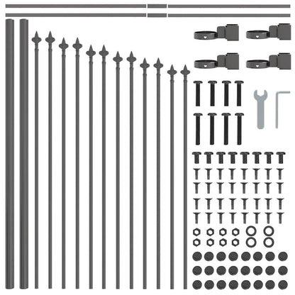 Garden Fence Woerden 3 pcs Grey