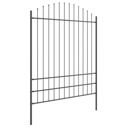 Garden Fence 3 pcs Grey 170 x 225 cm Powder-Coated Steel