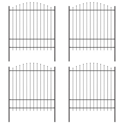 Garden Fence WOERDEN 4 pcs 170 x 215 cm Powder-Coated Steel
