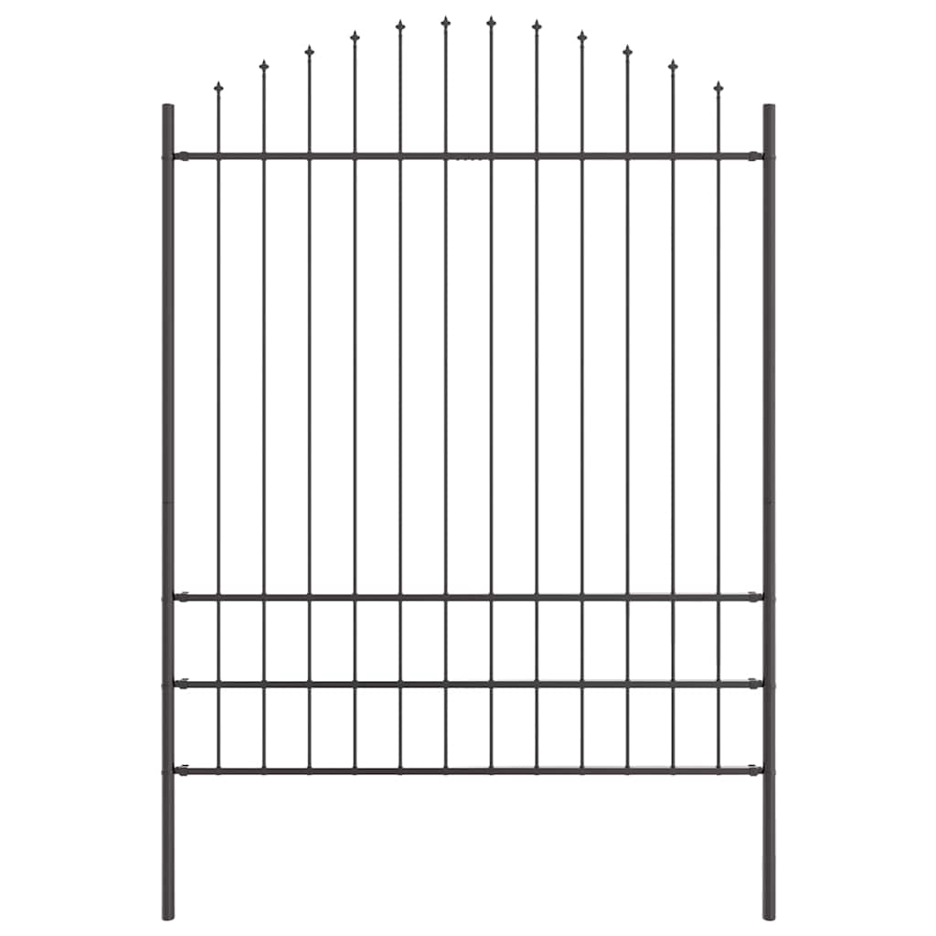 Garden Fence 4 pcs Grey 170 x 225 cm Powder-Coated Steel