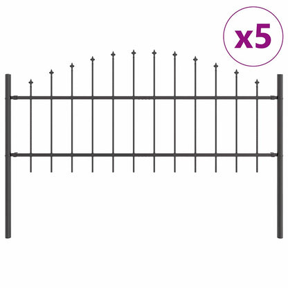 Garden Fence Woerden 5 pcs Grey