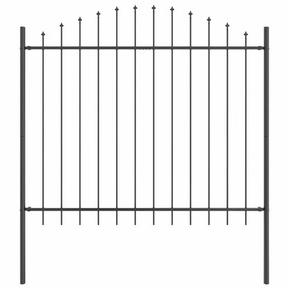 Garden Fence 5 pcs Grey 170 x 165 cm Powder-Coated Steel