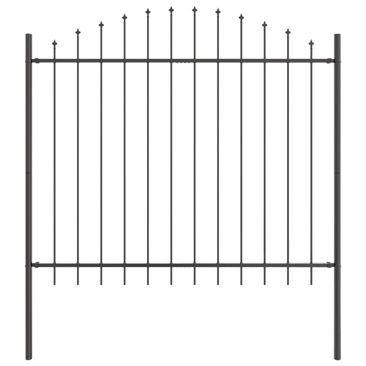 Garden Fence WOERDEN 7 pcs 170 x 190 cm Powder-Coated Steel