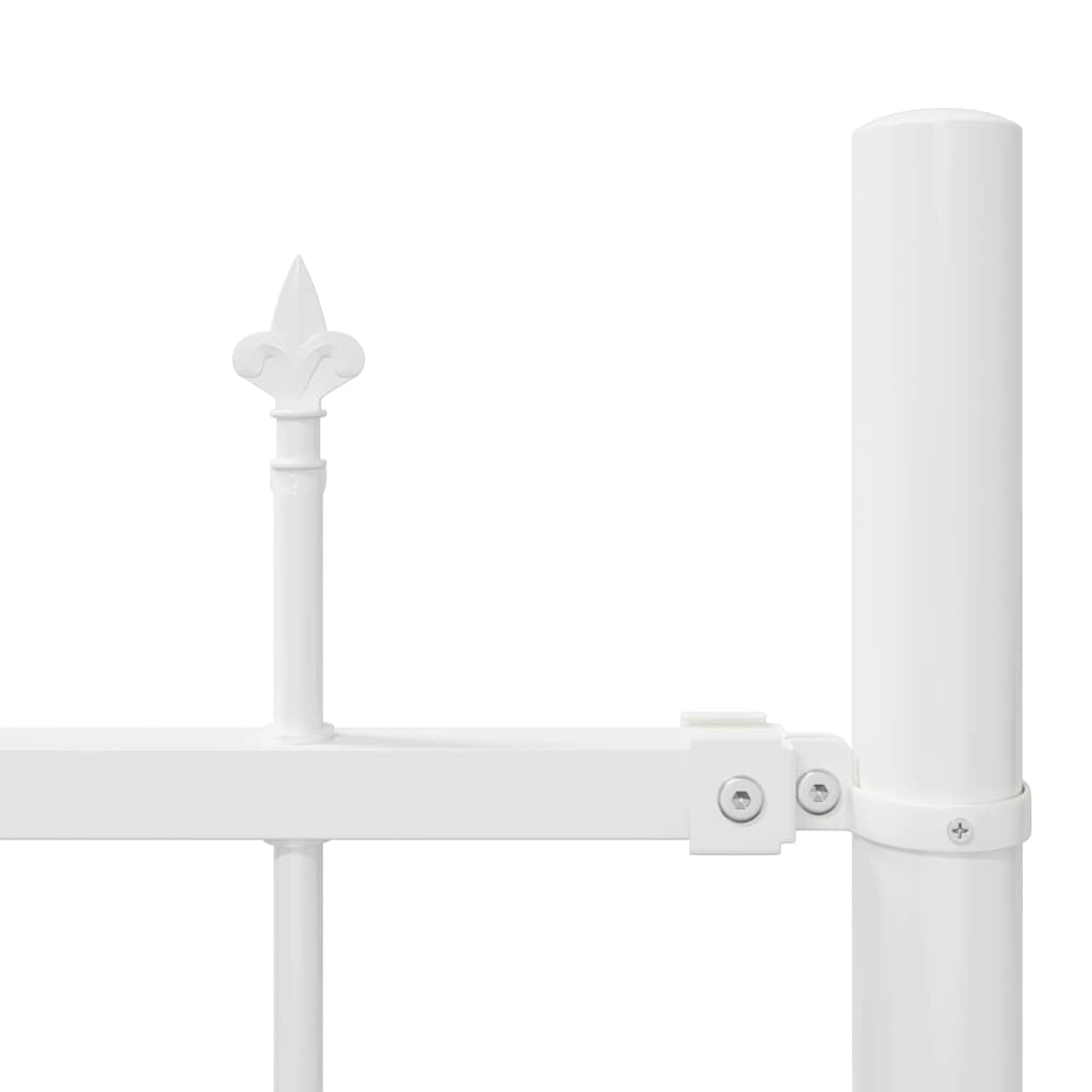 Garden Fence 2 pcs White 170 x 165 cm Powder-Coated Steel