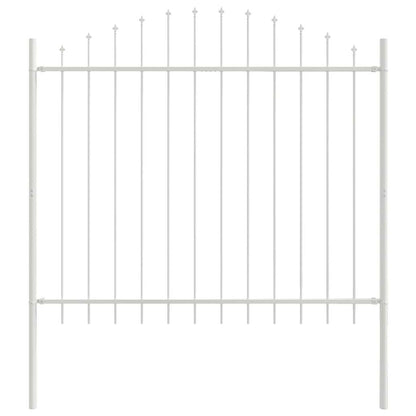Garden Fence 2 pcs White 170 x 165 cm Powder-Coated Steel