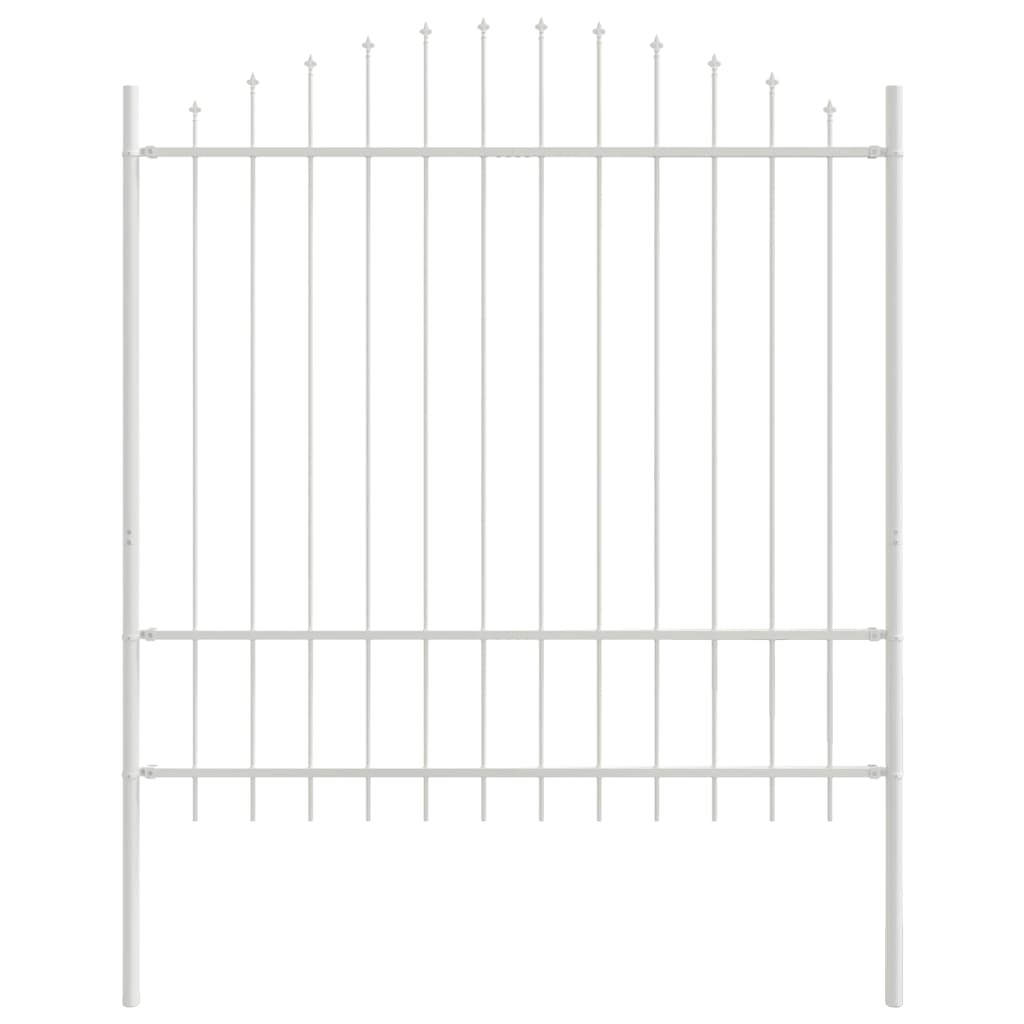Garden Fence 2 pcs White 170 x 215 cm Powder-Coated Steel
