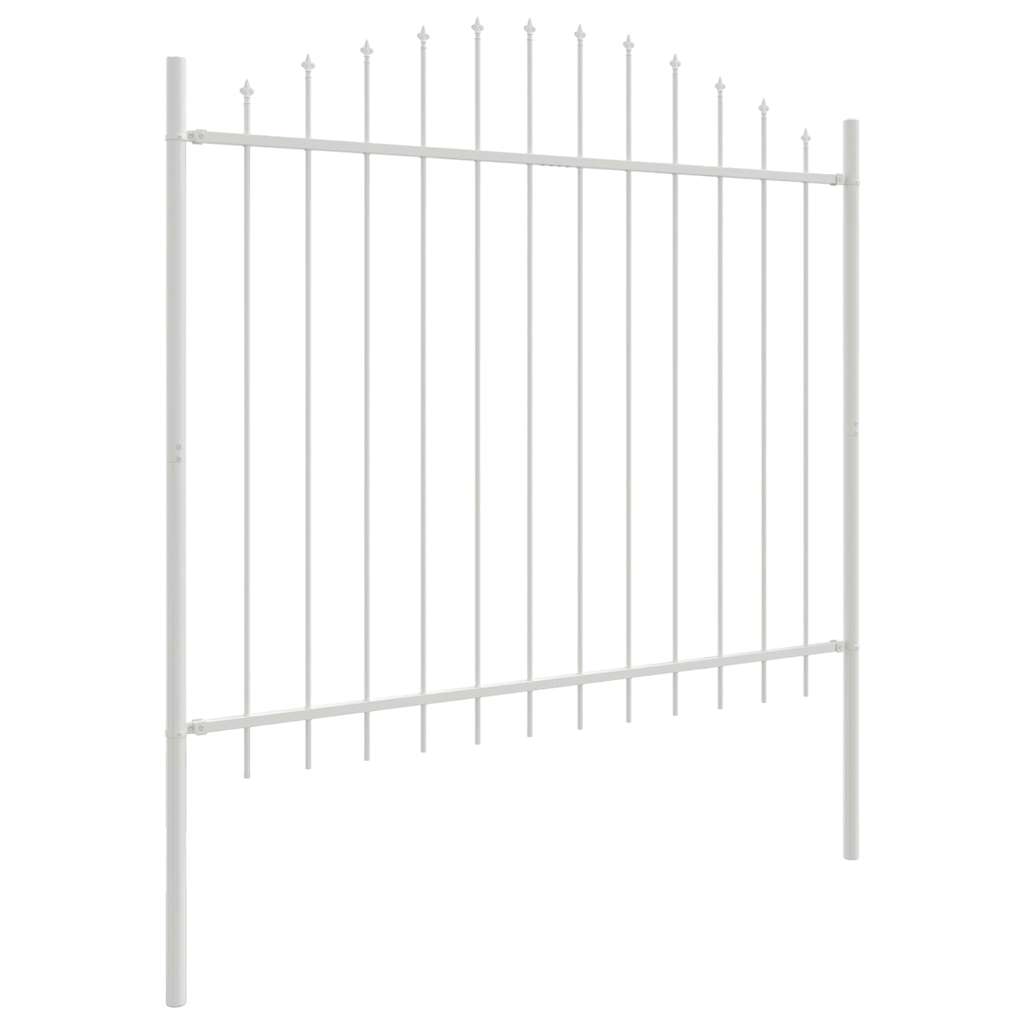 Garden Fence 3 pcs White 170 x 165 cm Powder-Coated Steel