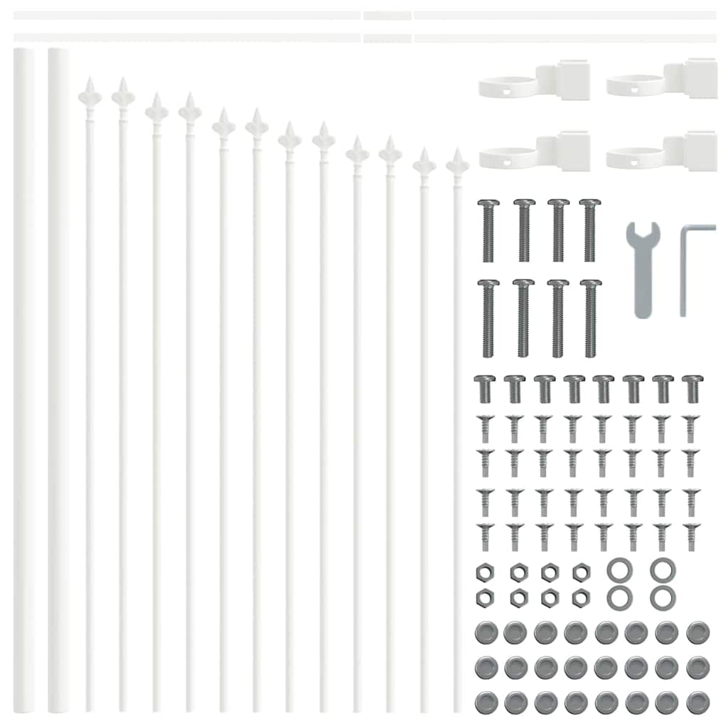 Garden Fence Woerden 4 pcs White