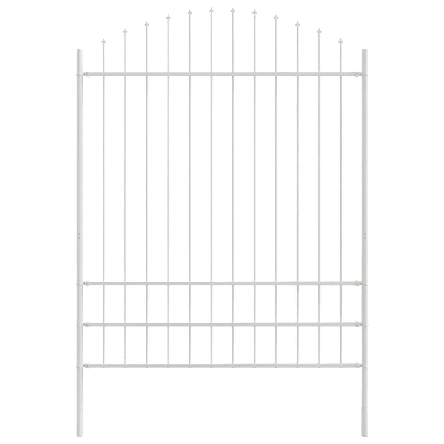 Garden Fence 6 pcs White 170 x 225 cm Powder-Coated Steel