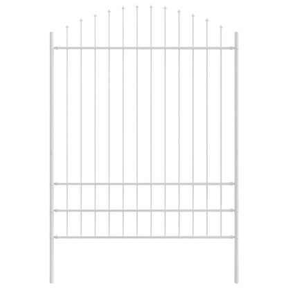 Garden Fence 6 pcs White 170 x 225 cm Powder-Coated Steel