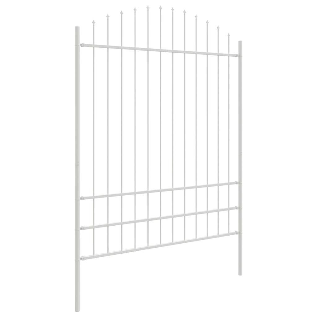 Garden Fence 8 pcs White 170 x 225 cm Powder-Coated Steel