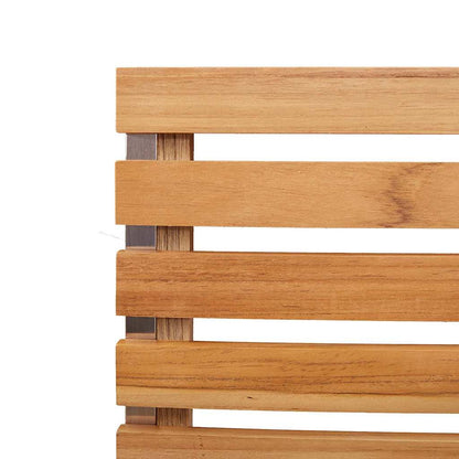 Garden Dining Set 9 pcs Solid Teak Wood and Stainless Steel