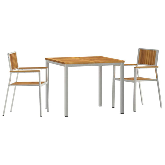 Outdoor Dining Set 3 pcs 90 x 90 x 75 cm
