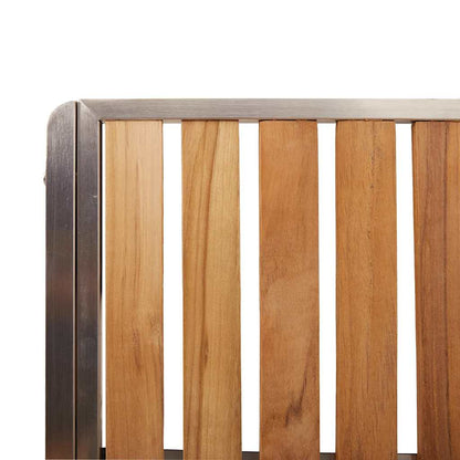 Outdoor Dining Set 9 pcs Solid Teak Wood and Stainless Steel
