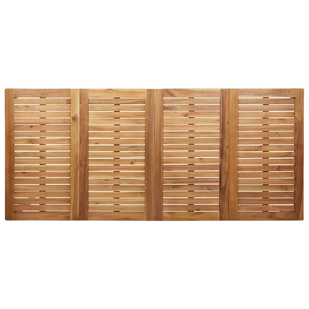 Garden Dining Set 9 pcs Solid Acacia Wood and Stainless Steel