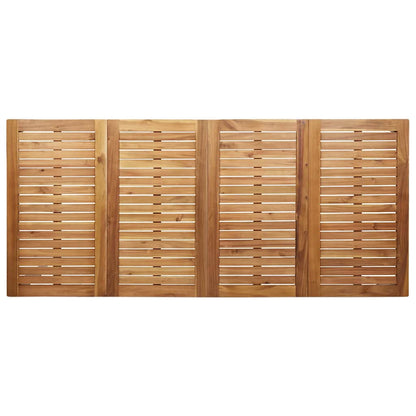 Garden Dining Set 7 pcs Solid Teak Wood and Stainless Steel