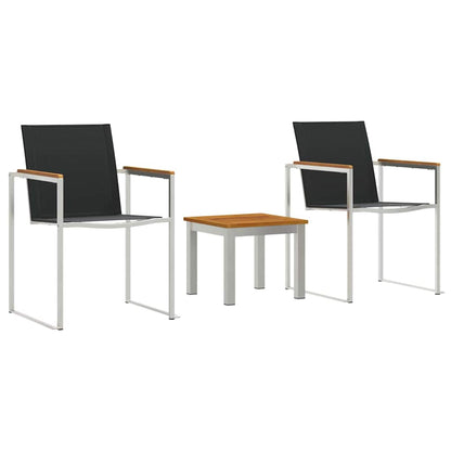 Garden Dining Set 3 pcs Brown and Black