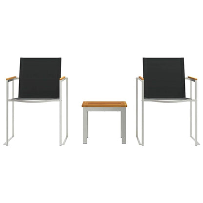 Garden Dining Set 3 pcs Brown and Black