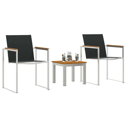 Garden Dining Set 3 pcs Brown and Black