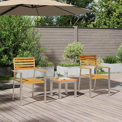 Garden Dining Set 3 pcs Brown