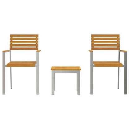 Garden Dining Set 3 pcs Brown