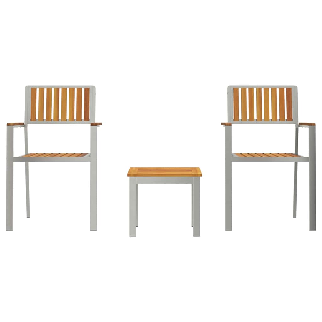 Garden Dining Set 3 pcs Brown