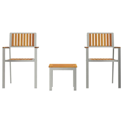 Garden Dining Set 3 pcs Brown
