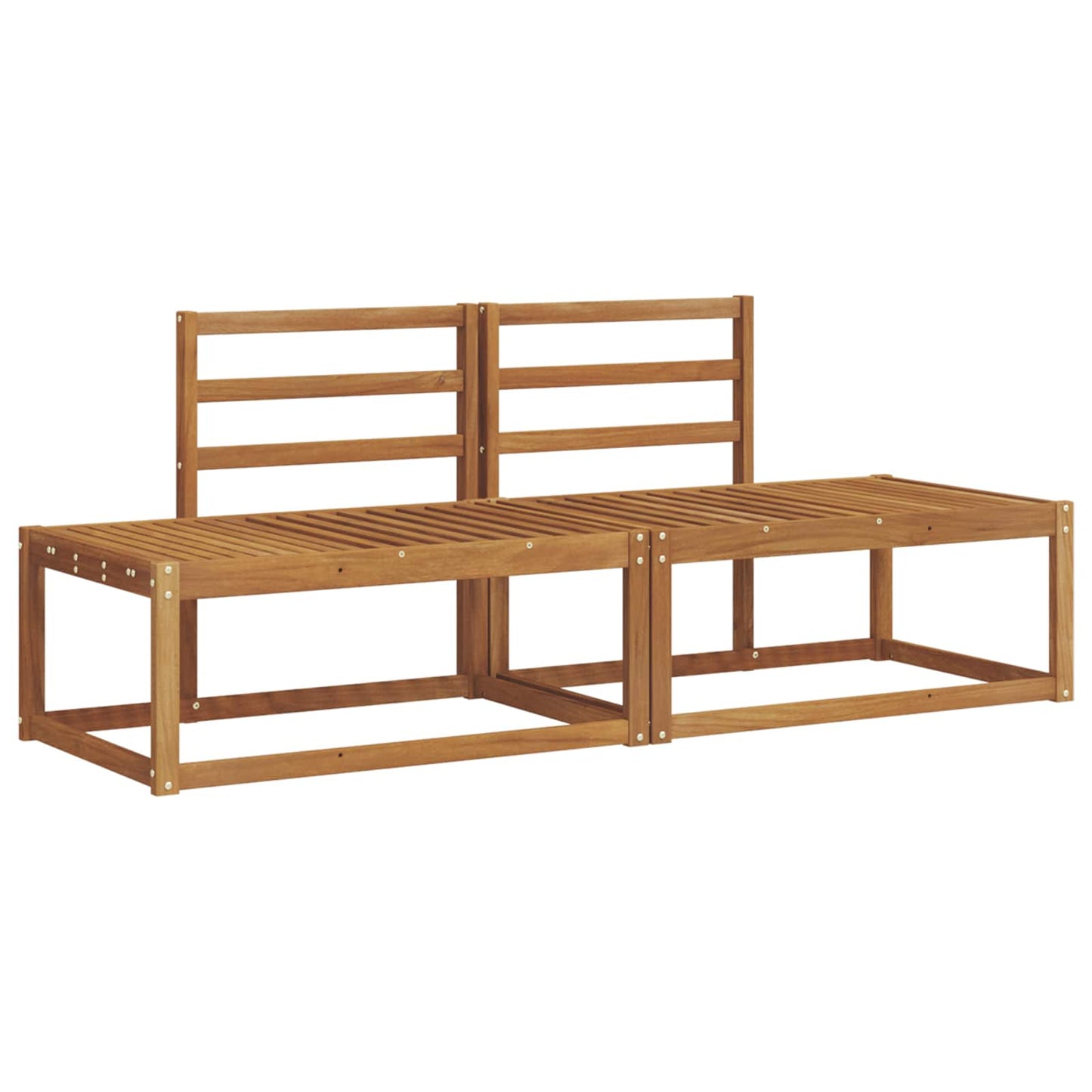 Outdoor Sofa Set 2 pcs Natural 182.5 x 63 x 73 cm