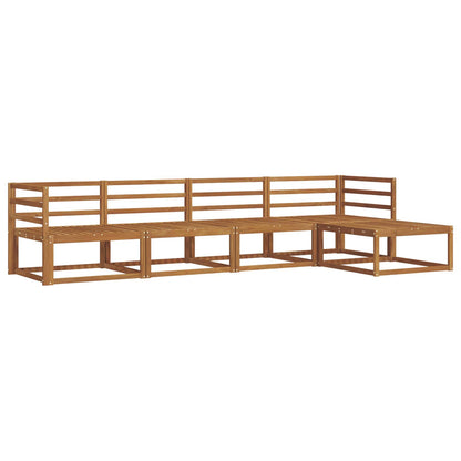 Outdoor Sofa Set 5 pcs Natural Solid Acacia Wood