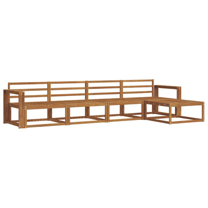 Outdoor Sofa Set 5 pcs Natural Solid Acacia Wood