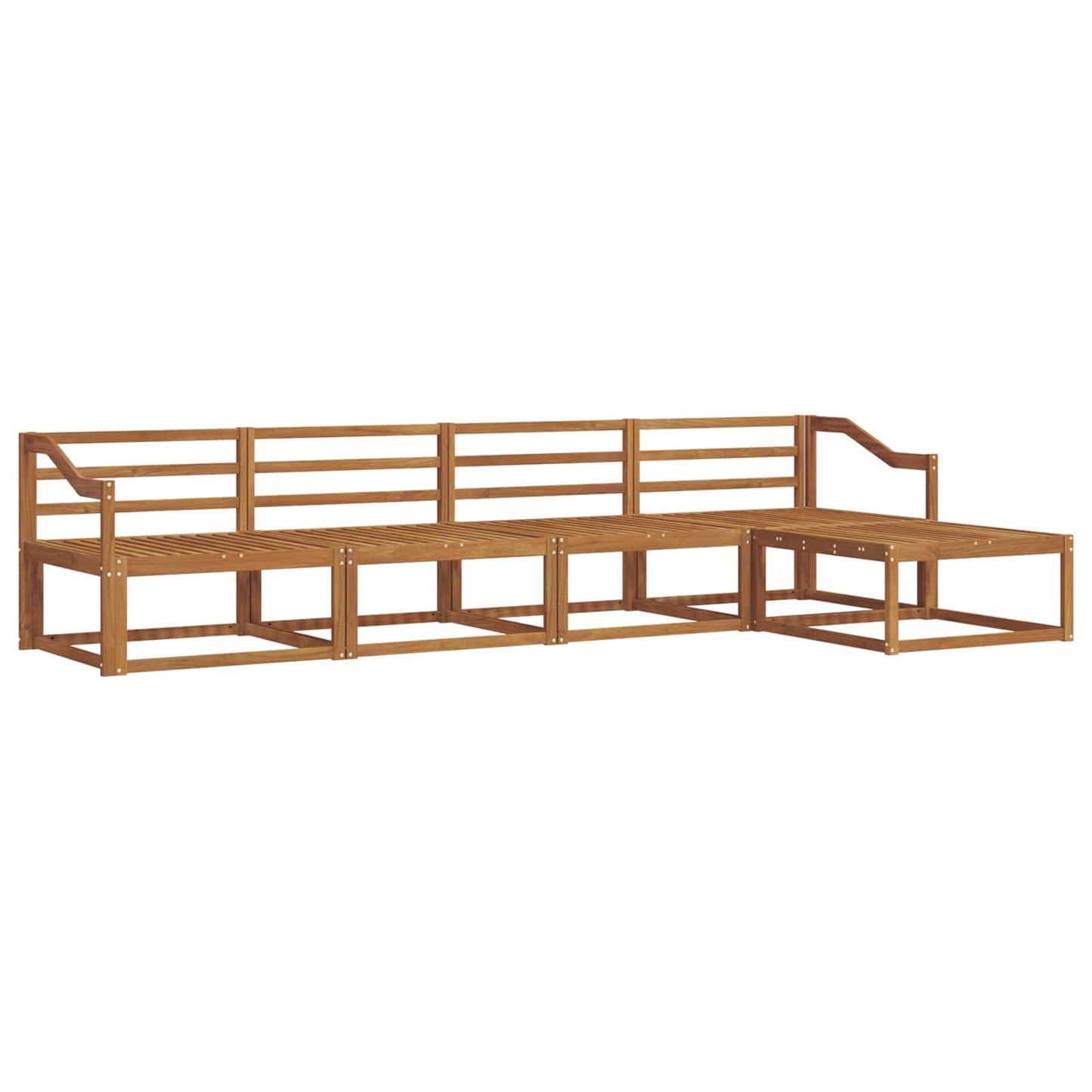 Outdoor Sofa Set 5 pcs Natural Solid Acacia Wood