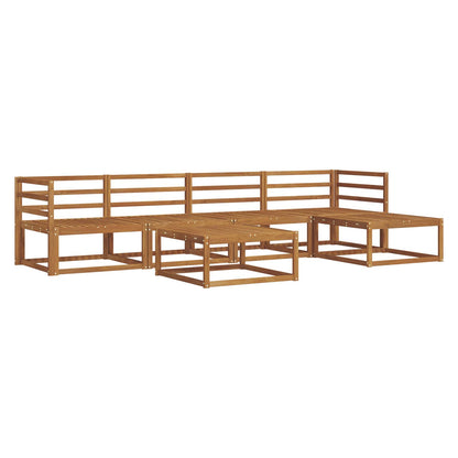 Outdoor Sofa Set 6 pcs Natural Solid Acacia Wood