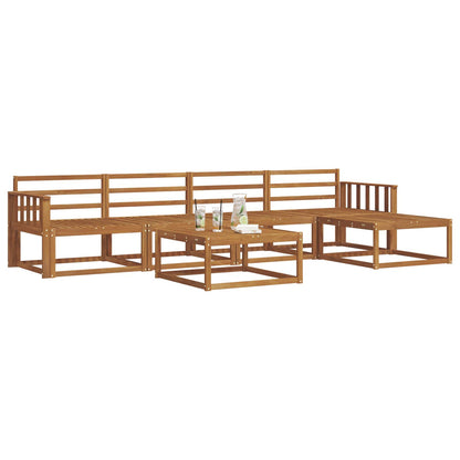 Outdoor Sofa Set 6 pcs Natural Solid Acacia Wood