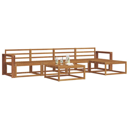 Outdoor Sofa Set 6 pcs Natural Solid Acacia Wood