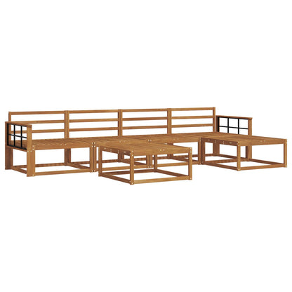 Outdoor Sofa Set 6 pcs Natural Solid Acacia Wood