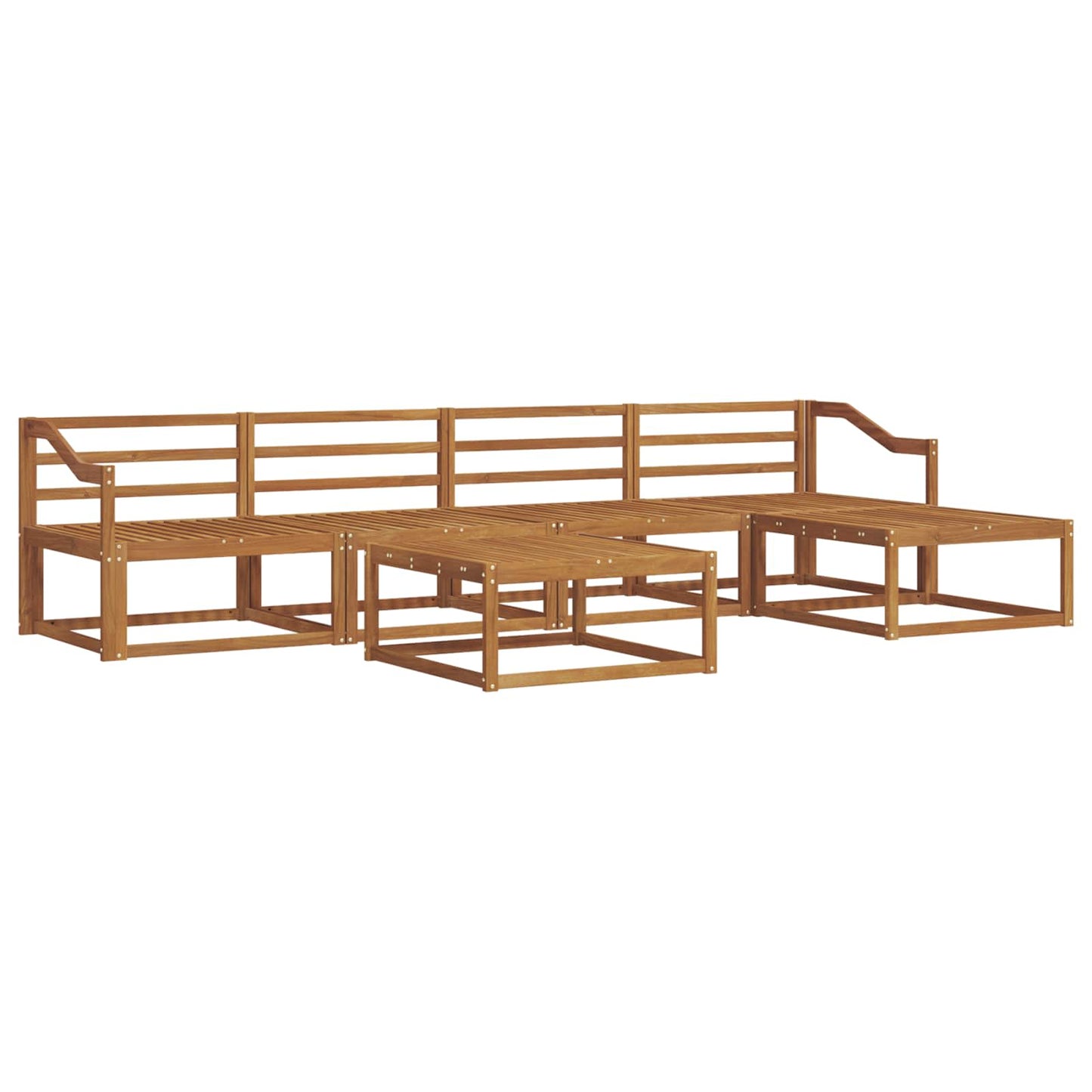 Outdoor Sofa Set 6 pcs Natural Solid Acacia Wood