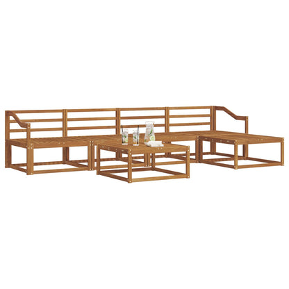 Outdoor Sofa Set 6 pcs Natural Solid Acacia Wood