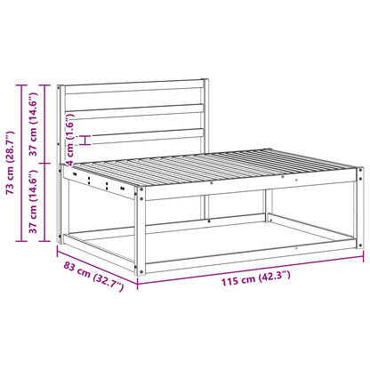 Outdoor Sofa Set Natural Solid Acacia Wood