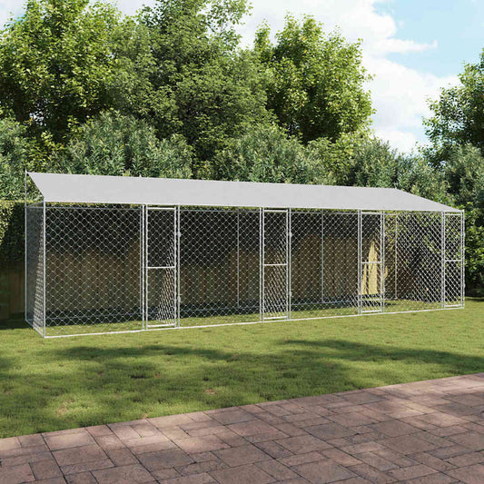 Dog Cage Silver 800 x 200 x 256 cm Galvanised Steel