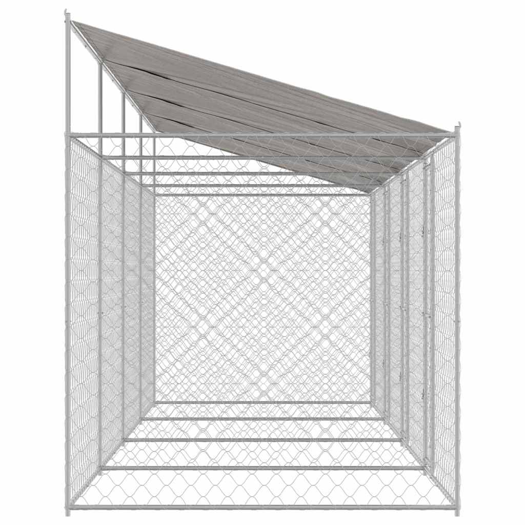 Dog Cage Silver 800 x 200 x 256 cm Galvanised Steel